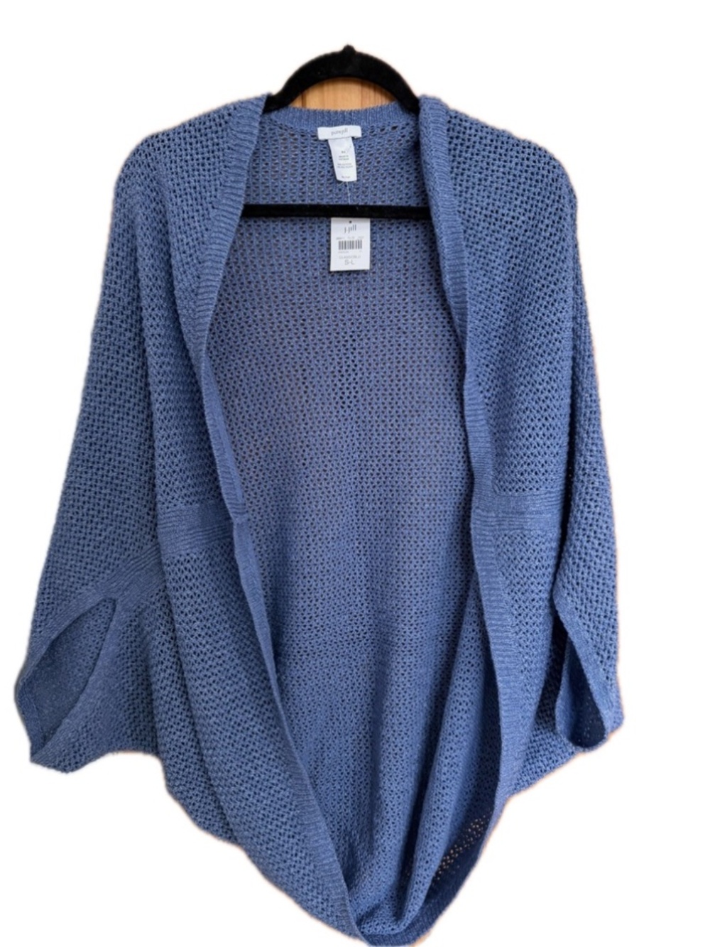 J. Jill  Womens  O/S Lightweight Knit Wrap Shrug NWT Beautiful blue color